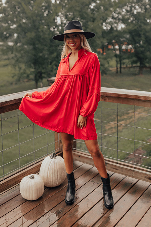 Style Code Babydoll Dress in Red Style Code Babydoll Dress in Red