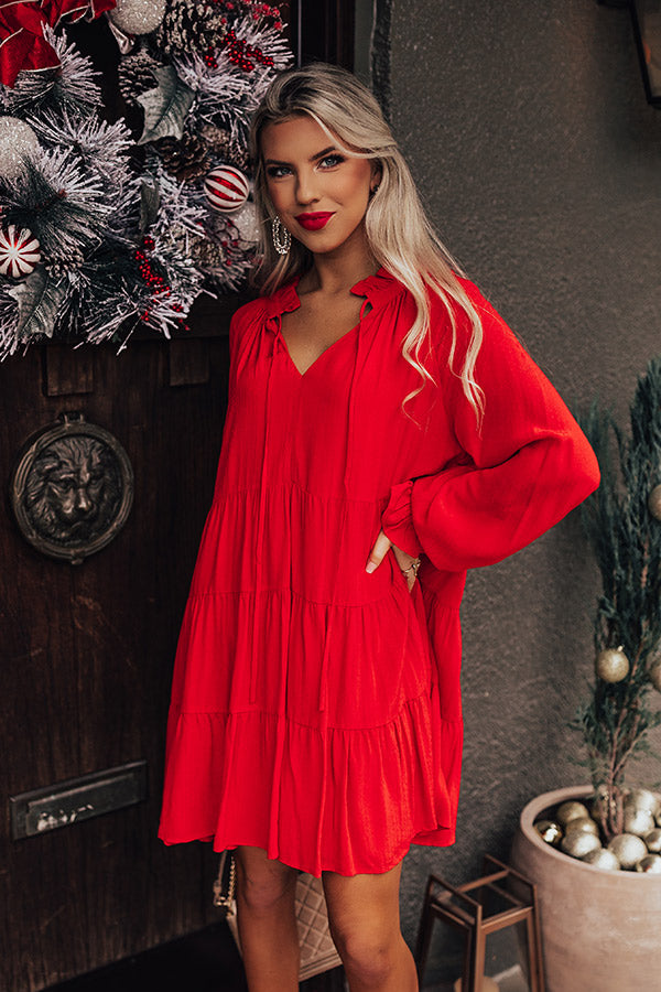 shift red dress The Dream '90s Shift Dress