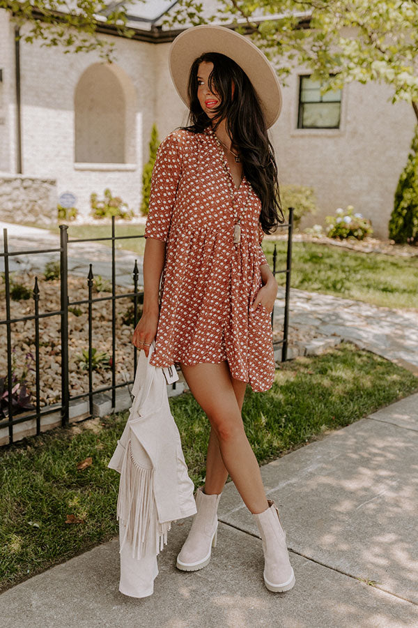 Cherry Mood Tunic Dress In Camel Cherry Mood Tunic Dress In Camel