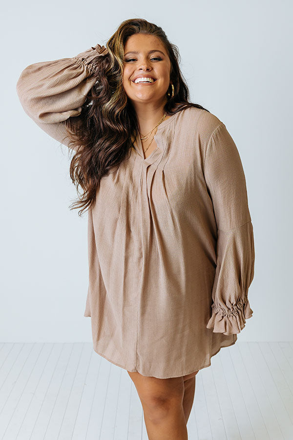 Patio In Paris Shift Dress In Warm Taupe Curves Impressions Online Boutique Patio In Paris Shift Dress In Warm Taupe Curves Impressions Online Boutique
