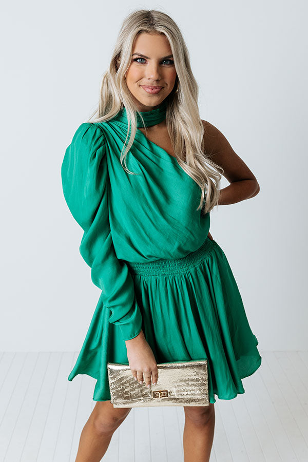 Romance Awaits One Shoulder Dress In Green Impressions Online Boutique Romance Awaits One Shoulder Dress In Green Impressions Online Boutique