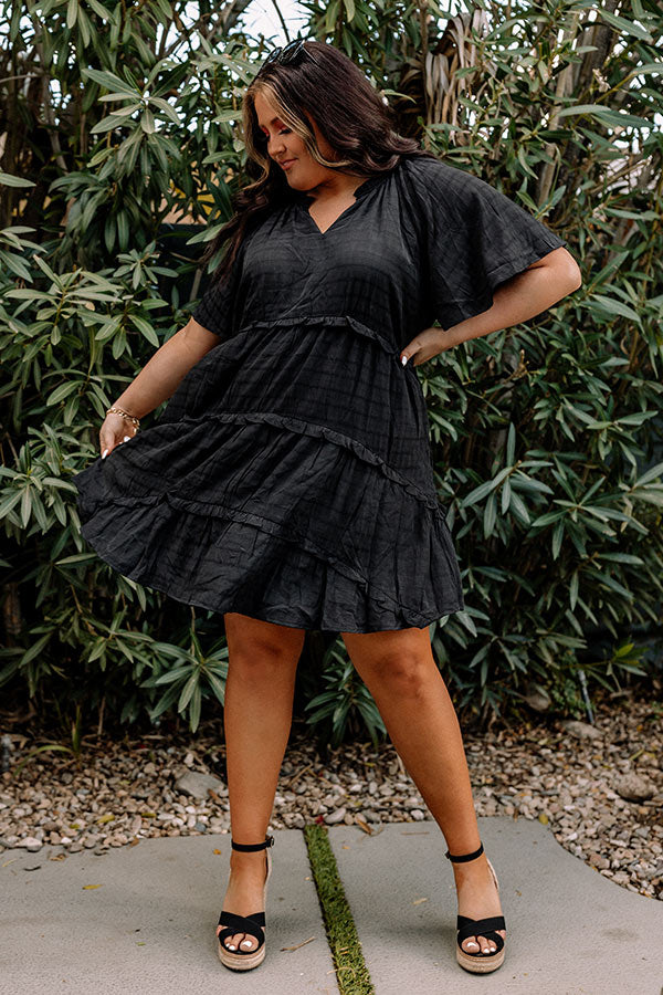 black plus size babydoll dress 26 SSS-A {Midnight Hour} Black Babydoll Dress PLUS SIZE 1X 2X 3X