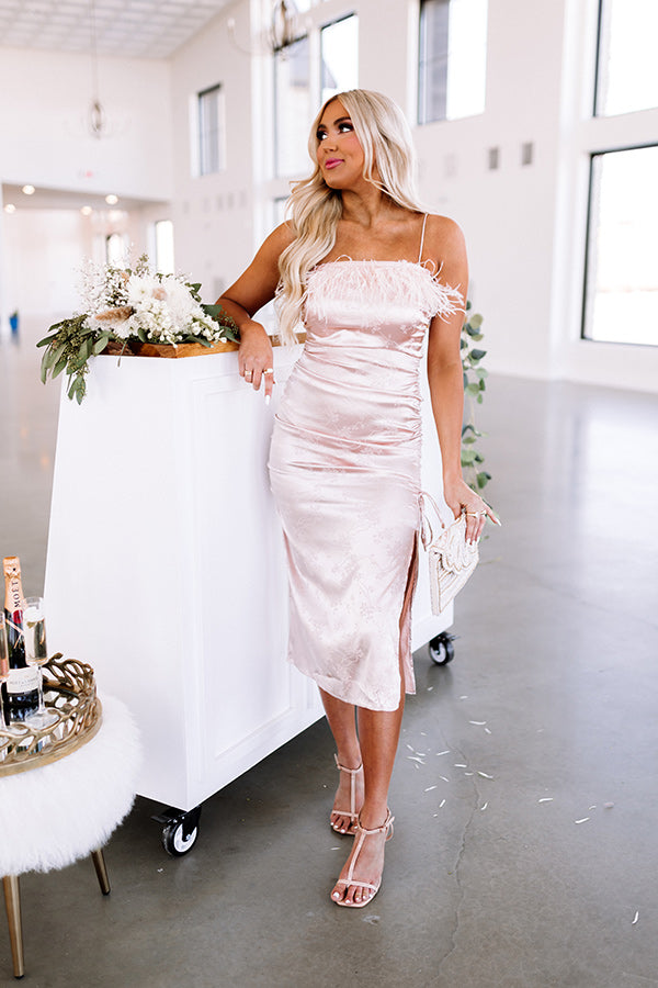 Counting Down To Champagne Ruched Midi Counting Down To Champagne Ruched Midi