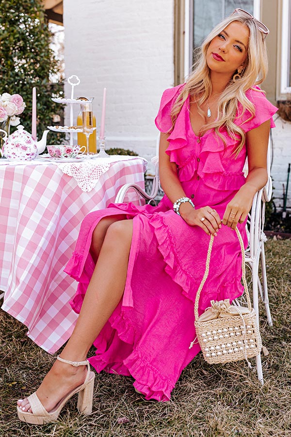Summer Hot Spot Midi In Hot Pink Summer Hot Spot Midi In Hot Pink