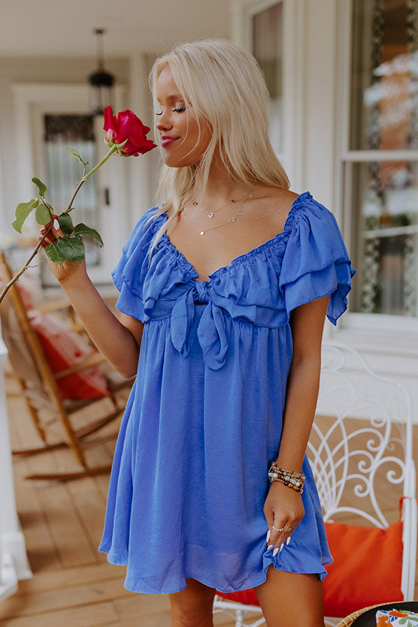 Dream All Day Babydoll Dress In Royal Blue Dream All Day Babydoll Dress In Royal Blue