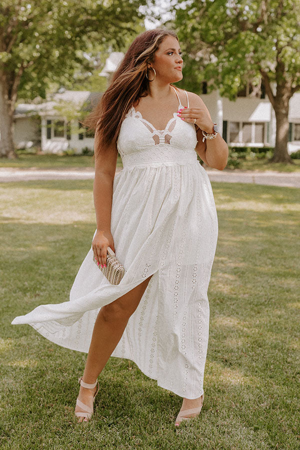 Sweetest Dream Eyelet Maxi In Cream Curves Sweetest Dream Eyelet Maxi In Cream Curves
