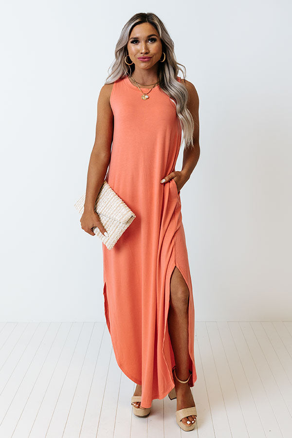 Desert Shade Maxi In Dark Coral Desert Shade Maxi In Dark Coral