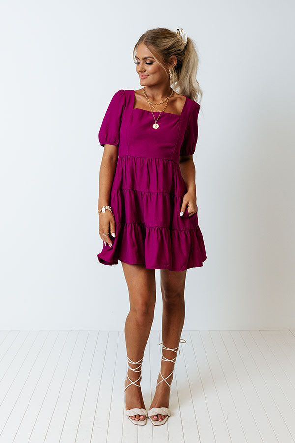Falling Head Over Heels Babydoll Dress In Orchid Falling Head Over Heels Babydoll Dress In Orchid