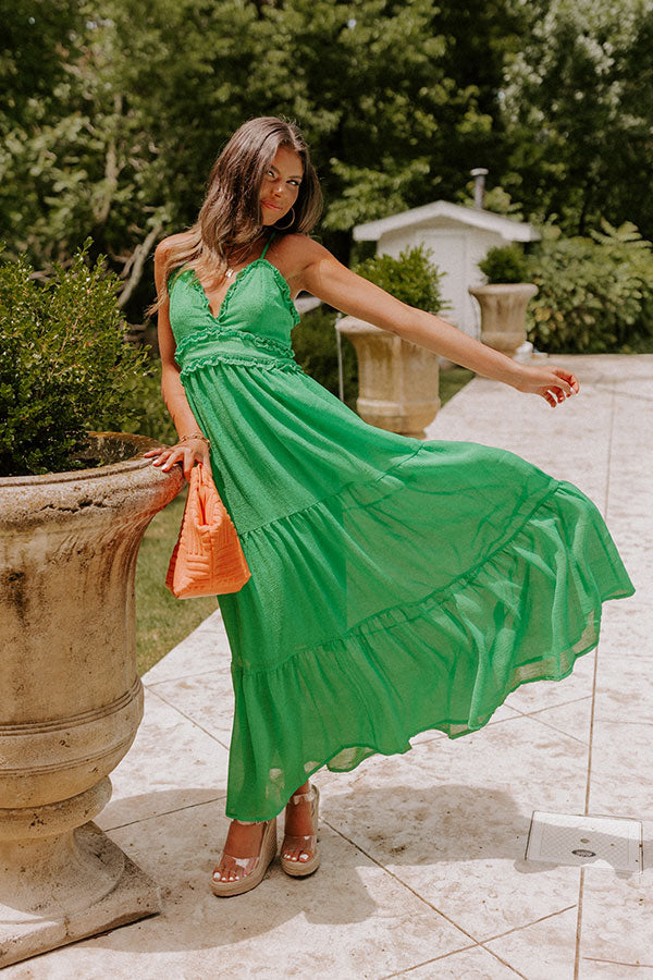 Kelly green long dress hotsell