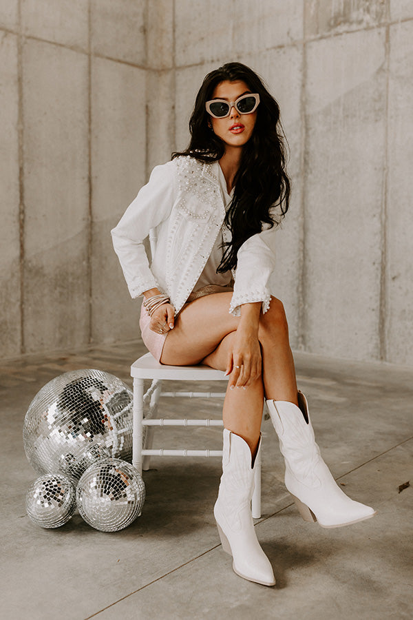 The Rhys Embellished Denim Jacket In White – Impressions Online Boutique The Rhys Embellished Denim Jacket In White – Impressions Online Boutique