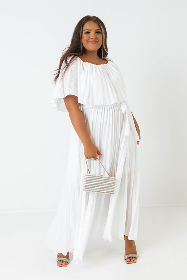 white pleated dress plus size Women's Casual Satin Plus Size Dress Lantern Long Sleeve High Waist A Line Swing Pleated Wedding Guest Dresses B-White at Amazon Women's Clothing store
