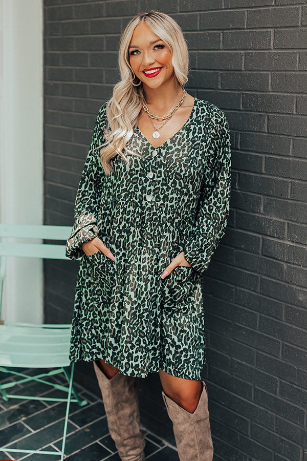 Maple Grove Leopard Shift Dress In Green Impressions Online Boutique Maple Grove Leopard Shift Dress In Green Impressions Online Boutique