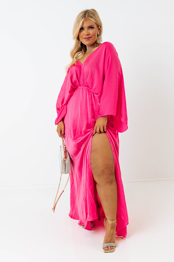 hot pink maxi dress plus size Pretty In Palisades Maxi in Hot Pink Curves – Impressions Online Boutique