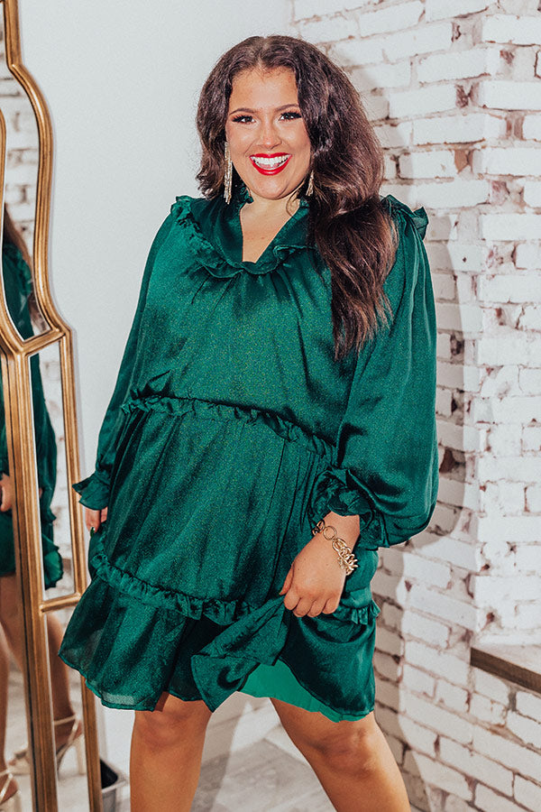 Wishing For Wine Dress In Hunter Green Curves Wishing For Wine Dress In Hunter Green Curves