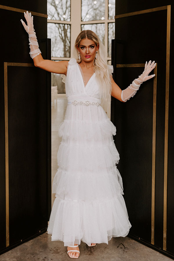 embellished maxi dress for wedding Elegant Lace Embellished Long Bridal Wedding Gown... smcfashion.com