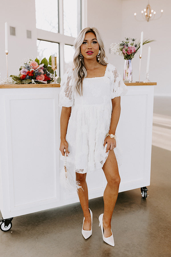 eternal bond lace mini dress Eternal Bond Lace Mini Dress L-white
