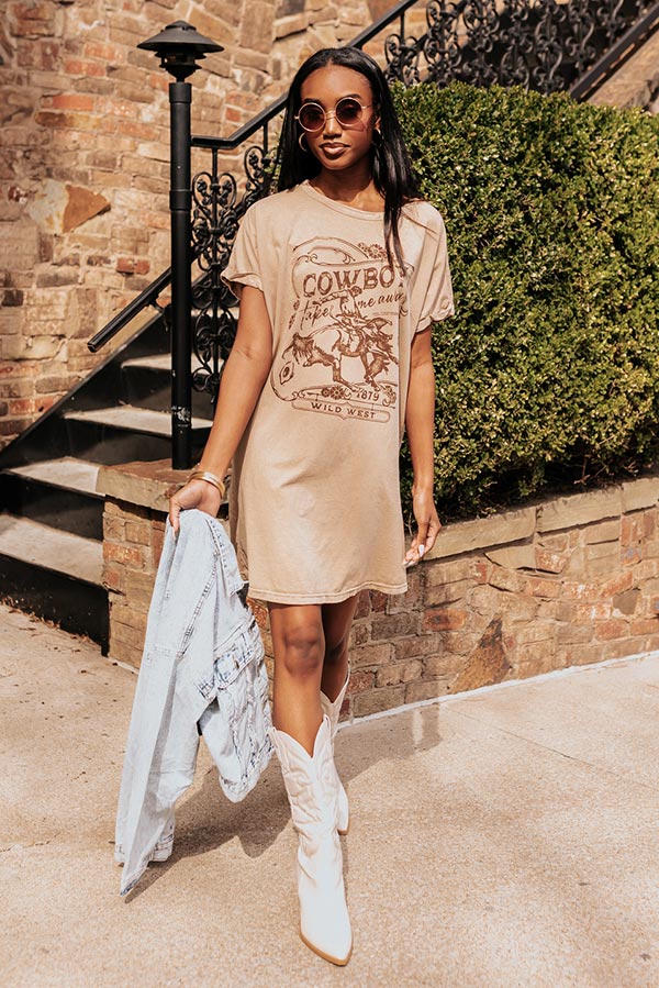 Cowboy Mineral Wash T-Shirt Dress Cowboy Mineral Wash T-Shirt Dress