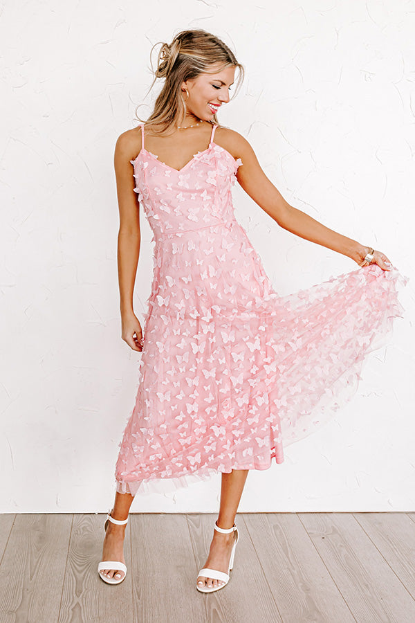 Garden Party Glow Midi in Pink Garden Party Glow Midi in Pink