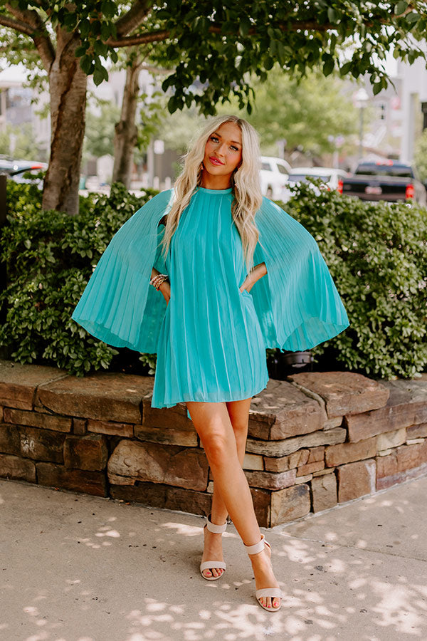 Runway Revelry Shift Dress In Turquoise Runway Revelry Shift Dress In Turquoise