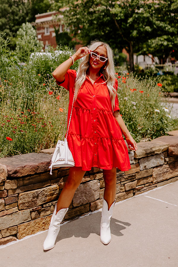 Up The Hill Babydoll Dress in Red Up The Hill Babydoll Dress in Red