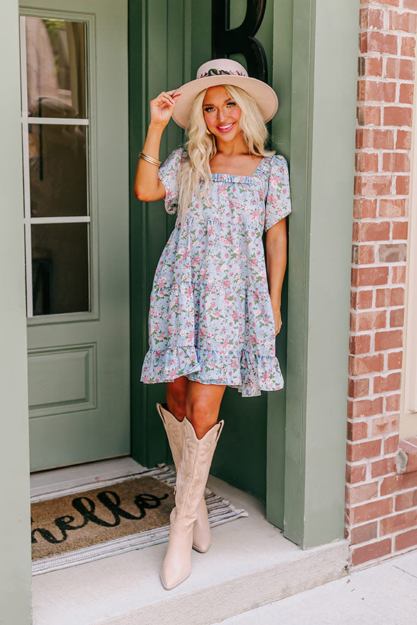 modern floral dresses Modern Days Chambray Floral Dress
