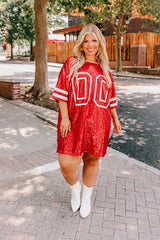 Life Of The Tailgate Sequin T-Shirt Dress • Impressions Online