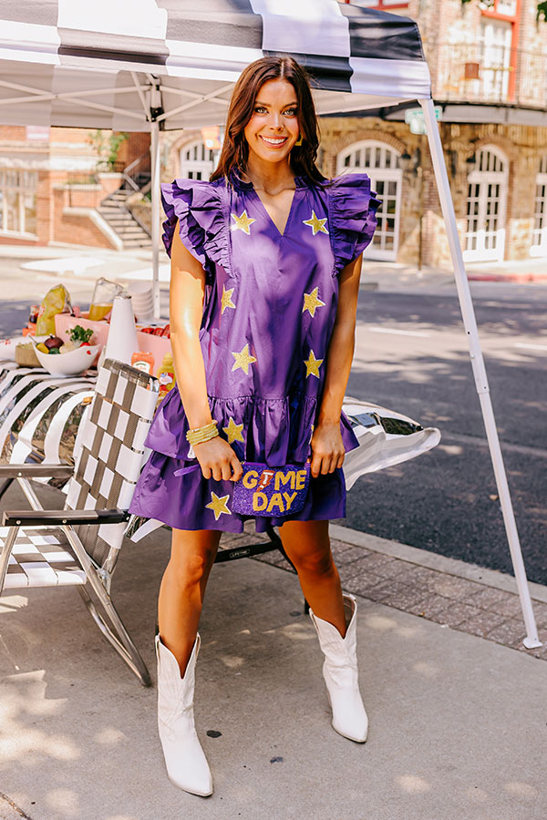 purple ruffle mini dress RUFFLED MINI DRESS - Light lilac