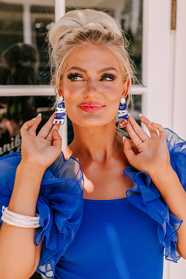 earrings for royal blue dress Royal Blue Crystal Wholesale Bridesmaids or Prom Earrings