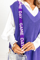 Purple and Yellow Beaded Gameday Purse Strap - Bloom and Company