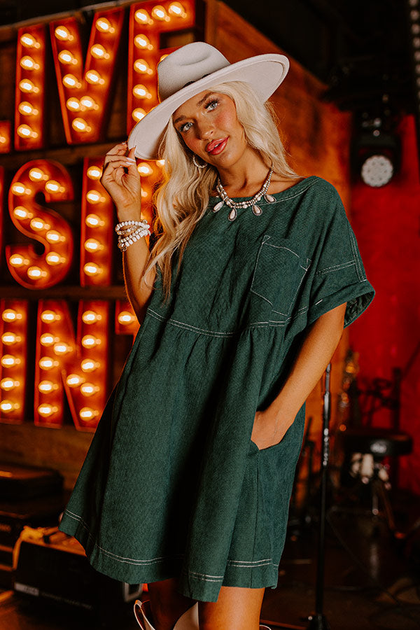 Other Side Of Midnight Corduroy Mini Dress In Hunter Green Other Side Of Midnight Corduroy Mini Dress In Hunter Green