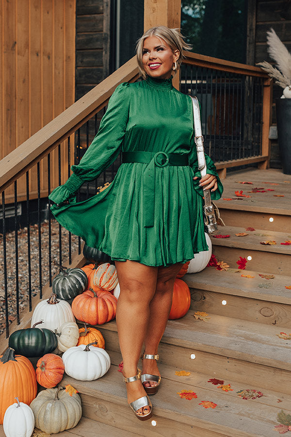 Prosecco Splash Mini Dress In Hunter Green Curves Impressions Online Boutique Prosecco Splash Mini Dress In Hunter Green Curves Impressions Online Boutique