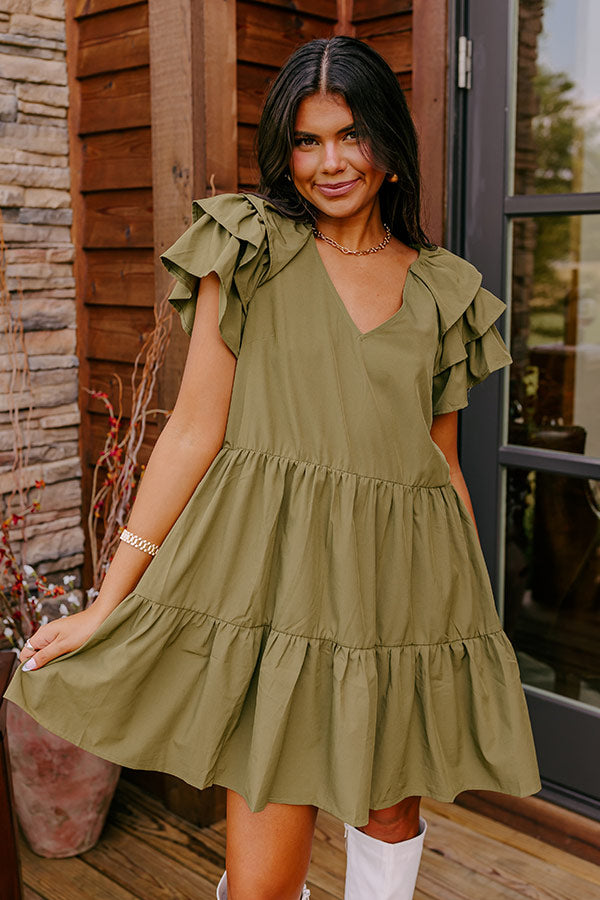 Sharp Witted Mini Dress in Sage M / Sage Sharp Witted Mini Dress in Sage M / Sage
