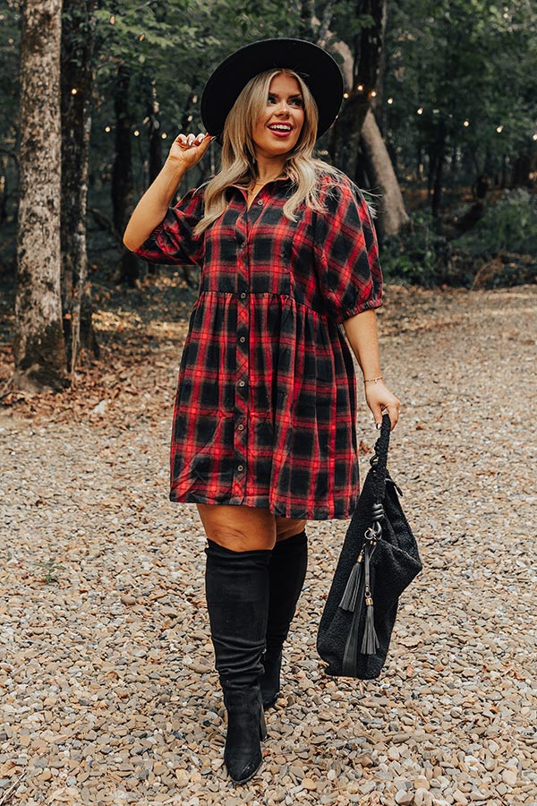 Never Pretend Plaid Dress In Red Curves Impressions Online Boutique Never Pretend Plaid Dress In Red Curves Impressions Online Boutique