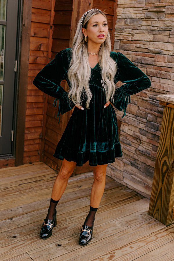 Lost In A Novel Velvet Mini Dress In Hunter Green Impressions Online Boutique Lost In A Novel Velvet Mini Dress In Hunter Green Impressions Online Boutique