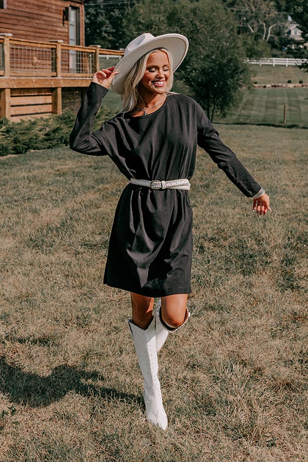 Always There for You T-Shirt Dress in Black M / Black Always There for You T-Shirt Dress in Black M / Black
