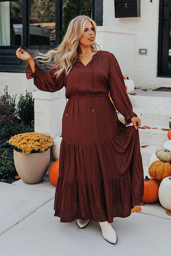 rust maxi dress with sleeves Lulus | Rust Brown Velvet Long Sleeve Maxi Dress | Womens | 1X (Available in 3X, 2X, XXS, XS, S, M, L, XL)