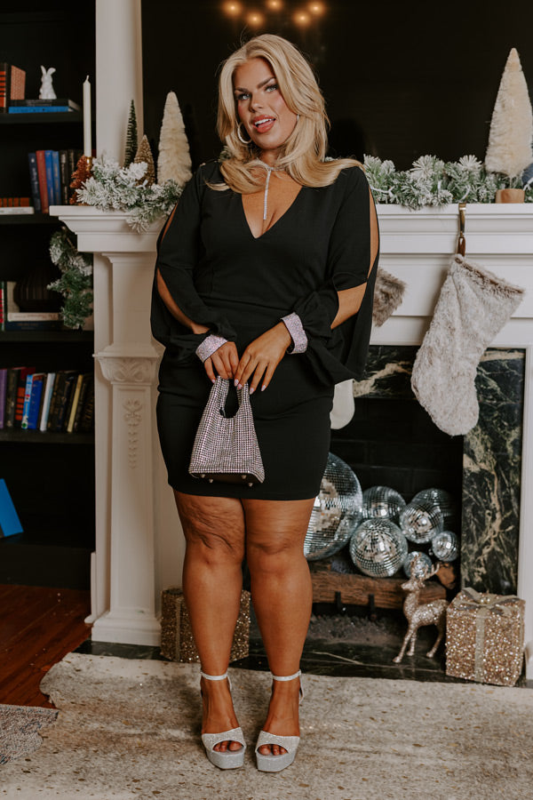 Material Girl Mini Dress in Black Curves 2XL / Black Material Girl Mini Dress in Black Curves 2XL / Black