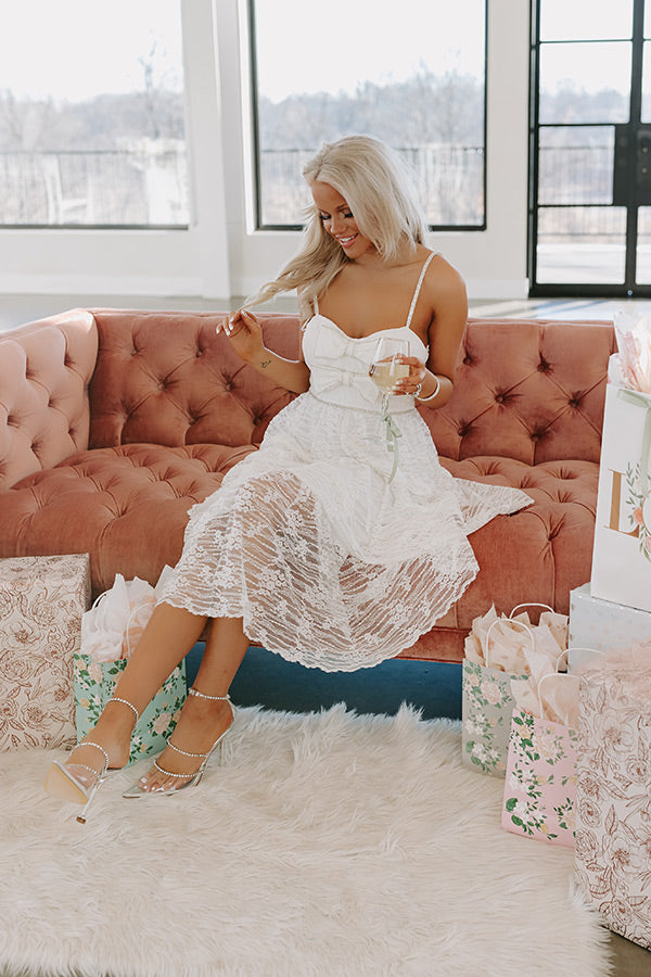 Lovely In Lace Tiered Midi S / ivory Lovely In Lace Tiered Midi S / ivory