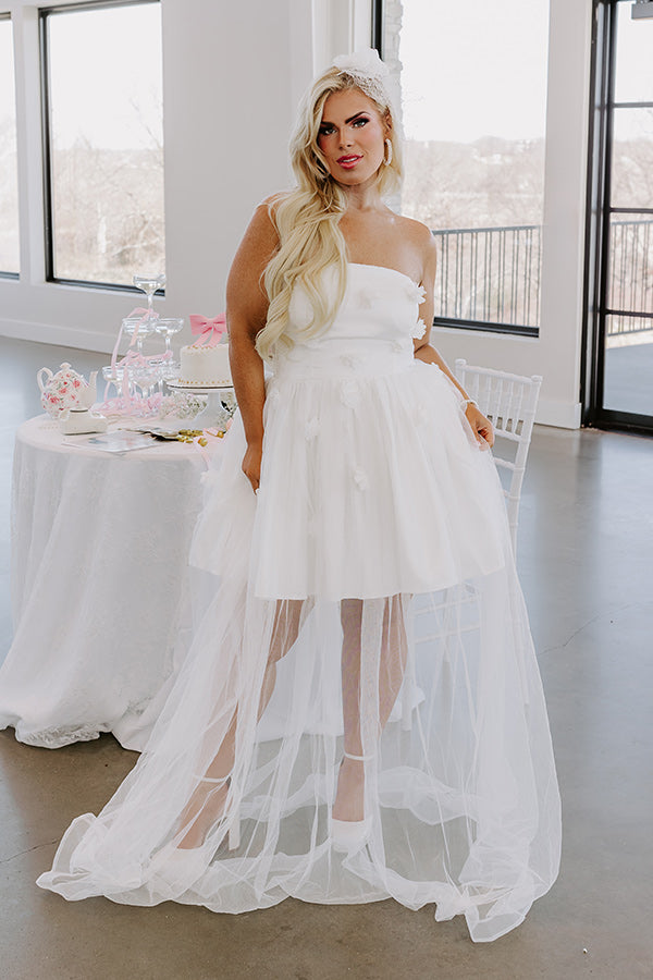 Work the Aisle Tulle Maxi Dress L / White Work the Aisle Tulle Maxi Dress L / White