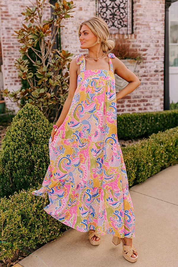 Resort Radiance Paisley Maxi Dress L / pink Resort Radiance Paisley Maxi Dress L / pink