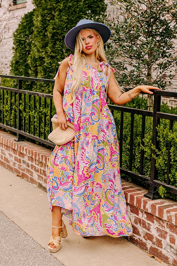 Resort Radiance Paisley Maxi Dress Curves 1XL / pink Resort Radiance Paisley Maxi Dress Curves 1XL / pink