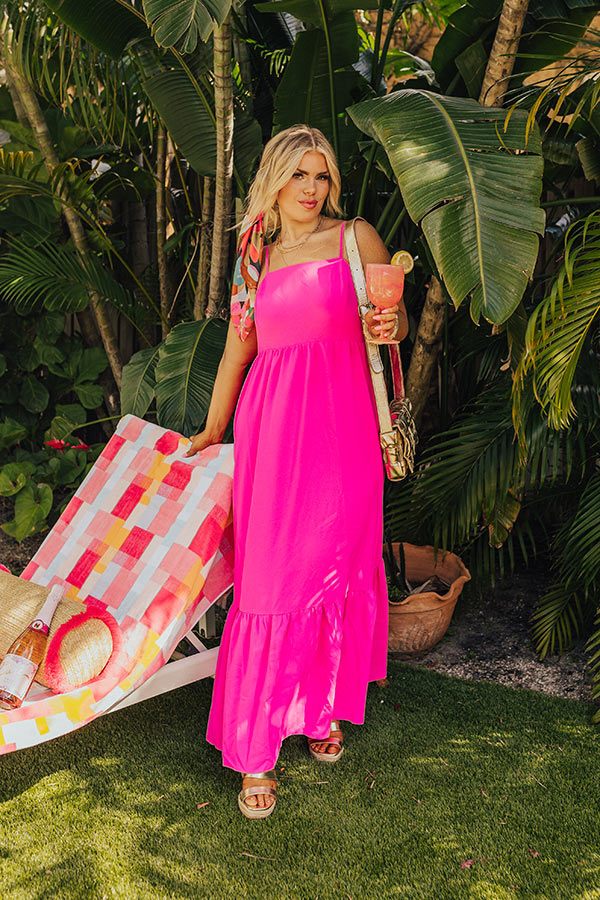Oh So Chic Maxi Dress in Hot Pink Curves Oh So Chic Maxi Dress in Hot Pink Curves