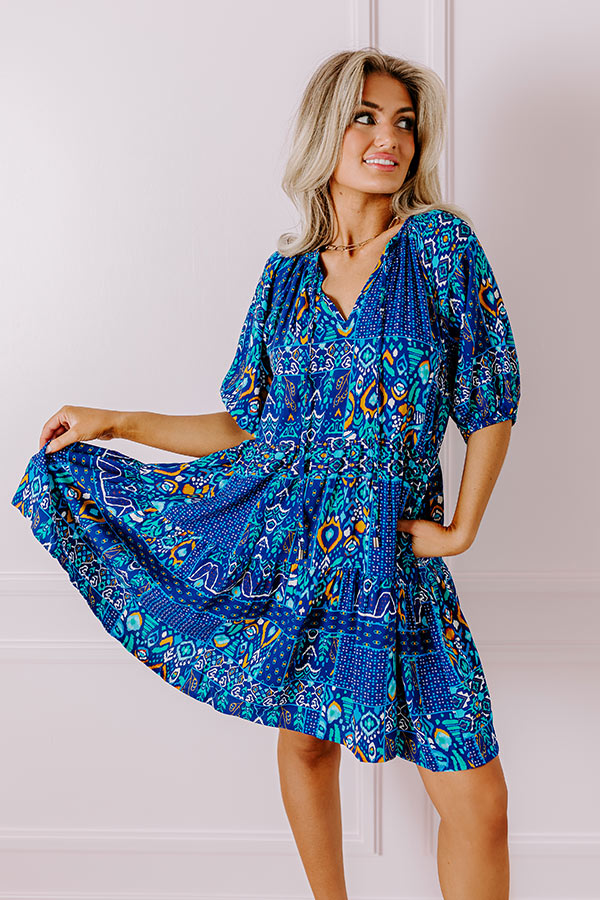 Date Night in Capri Mini Dress M / Royal-Blue Date Night in Capri Mini Dress M / Royal-Blue