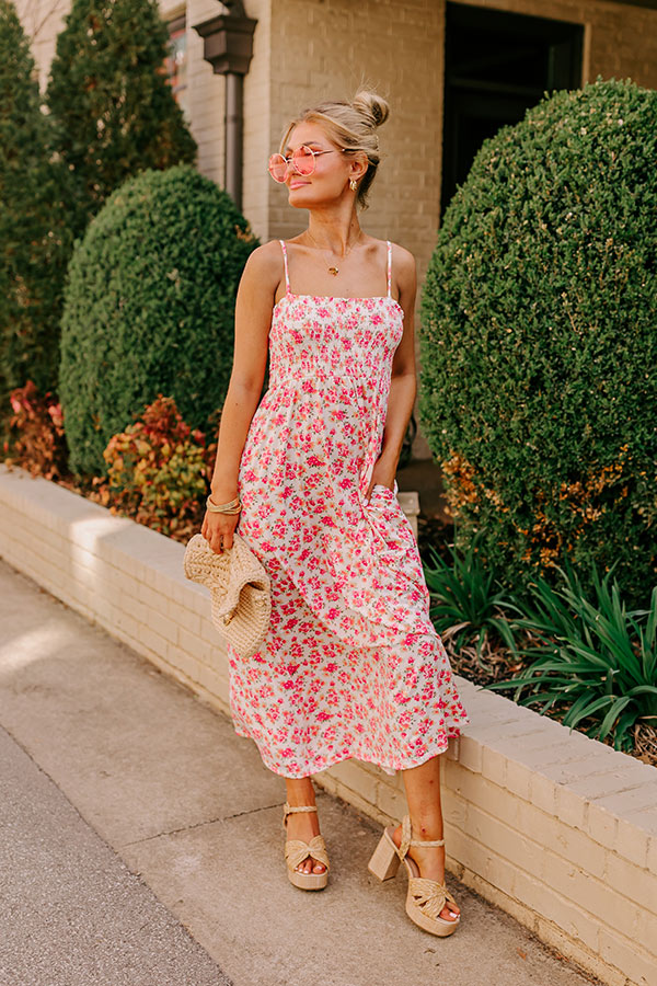 Smiles and Sunshine Floral Maxi in Ivory M / Ivory Smiles and Sunshine Floral Maxi in Ivory M / Ivory