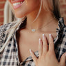 Kendra Scott Elisa Gold Pendant Necklace in Platinum Drusy Image - 1