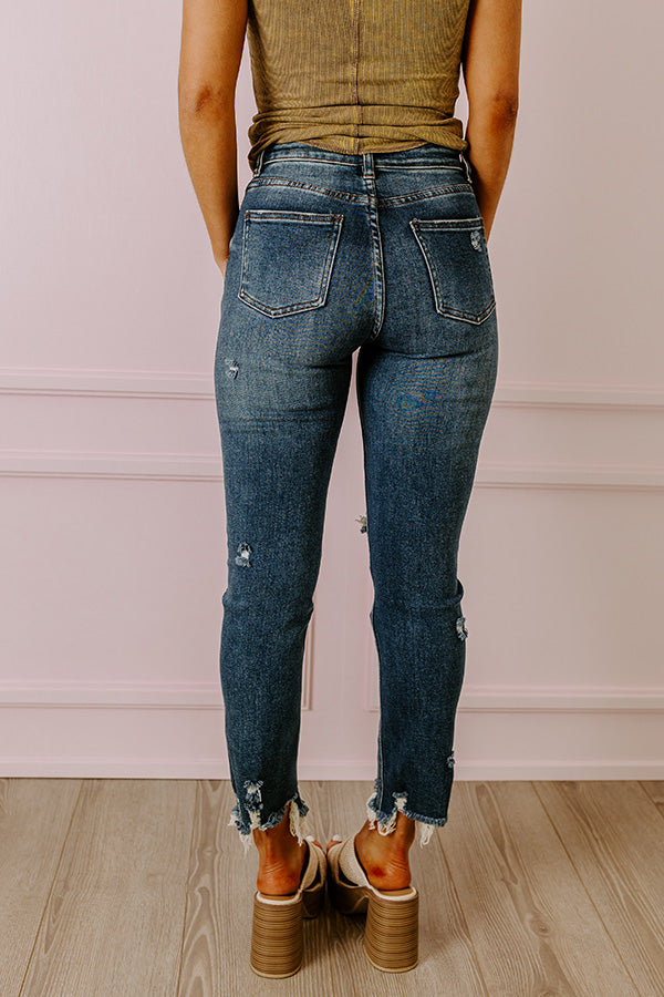 The Scout High Waist Distressed Relaxed Skinny in Medium Wash