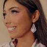 Kendra Scott Alex Gold Drop Earrings in Rose Quartz Image - 1