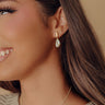 Kendra Scott Ivy Vintage Gold Drop Earrings in White Abalone Image - 1