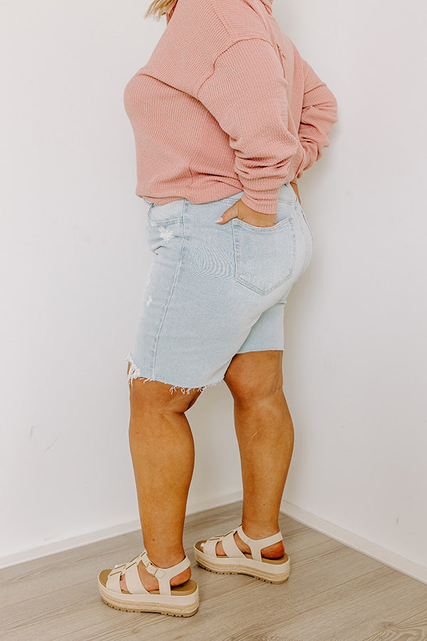 The Caspian Midrise Distressed Shorts Curves