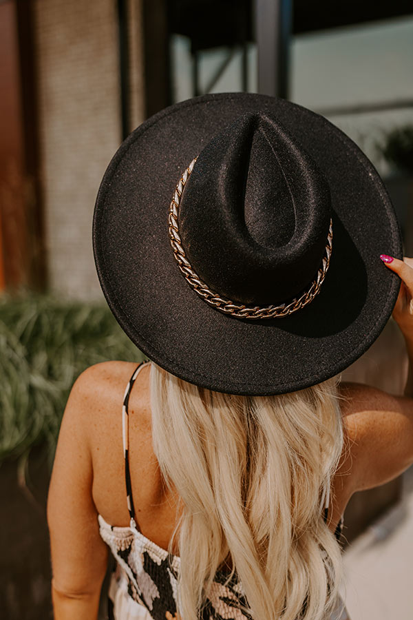 Love Of Lattes Felt Fedora In Black